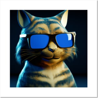 Chill Cat with Sunglasses Posters and Art